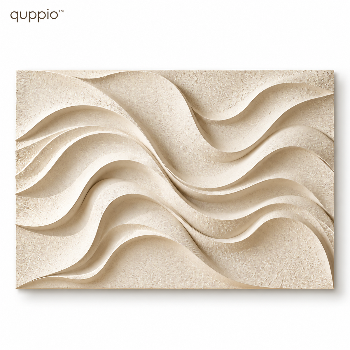 quppio Flowing Wave Wall Sculpture Dark Gallery Luxury