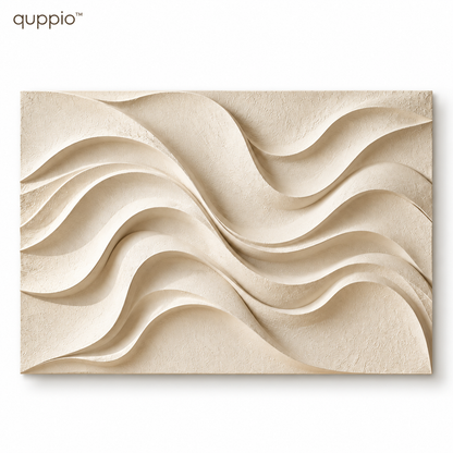quppio Flowing Wave Wall Sculpture Dark Gallery Luxury