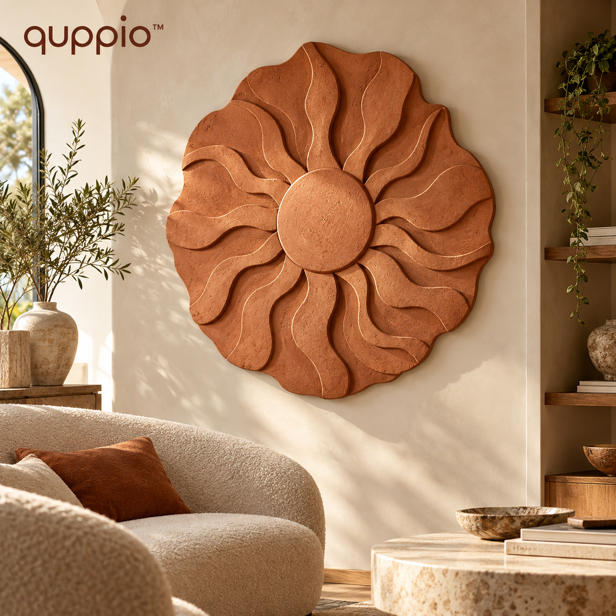 quppio Terra Sun Wall Art Dark Gallery Luxury