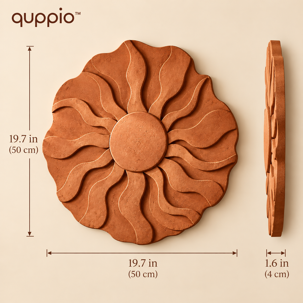 quppio Terra Sun Wall Art Dark Gallery Luxury