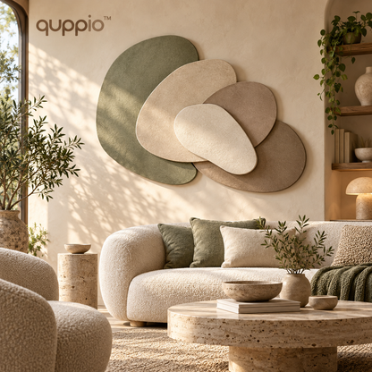 quppio Pebble Layers Wall Decor Dark Gallery Luxury