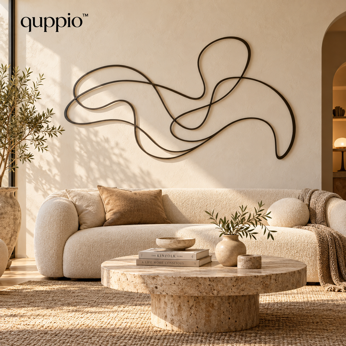 quppio Endless Line Metal Art Dark Gallery Luxury