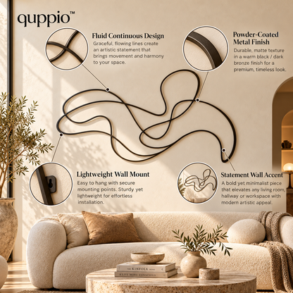quppio Endless Line Metal Art Dark Gallery Luxury