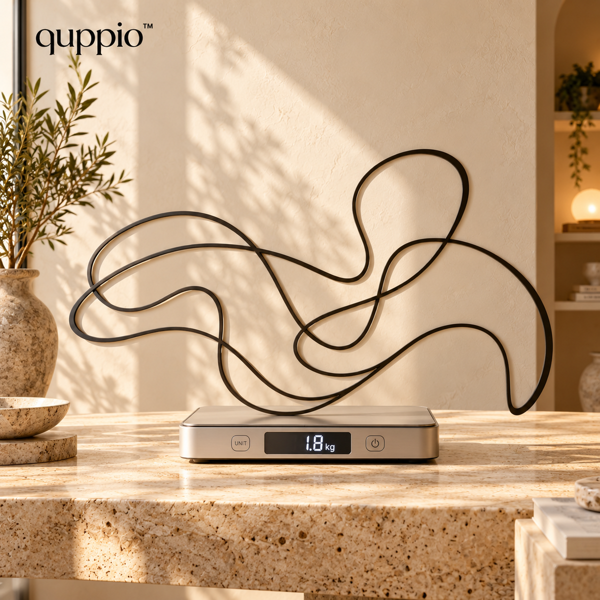 quppio Endless Line Metal Art Dark Gallery Luxury