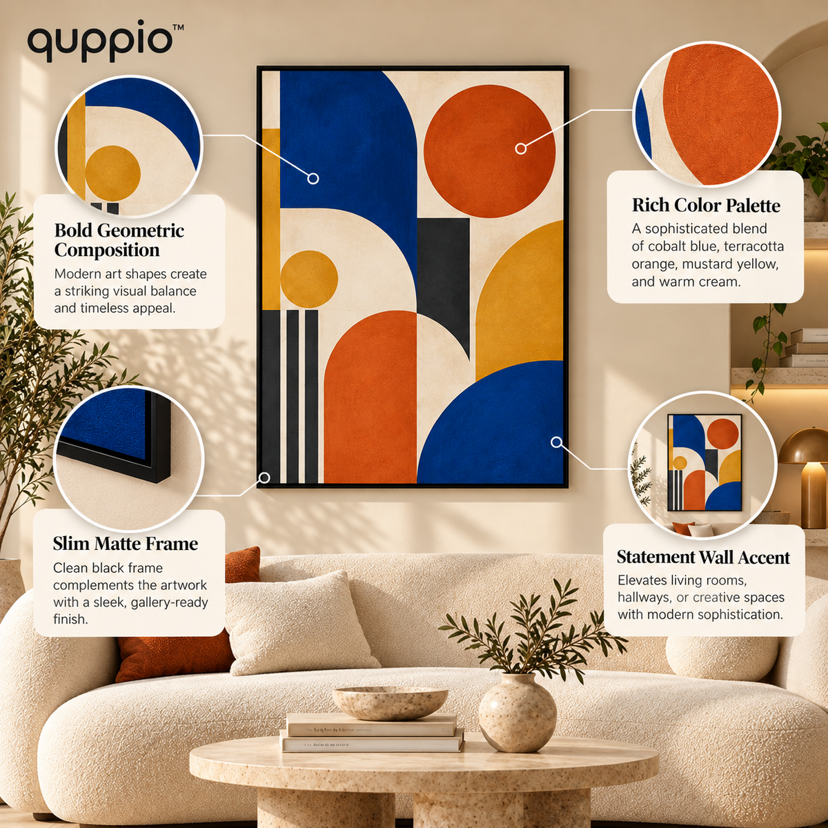 quppio Color Pop Geometry Art Dark Gallery Luxury