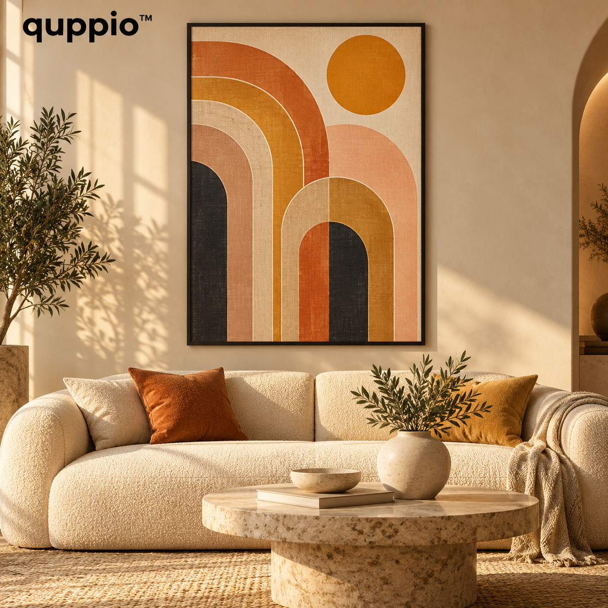 quppio Retro Arch Wall Art Dark Gallery Luxury