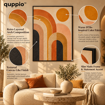 quppio Retro Arch Wall Art Dark Gallery Luxury
