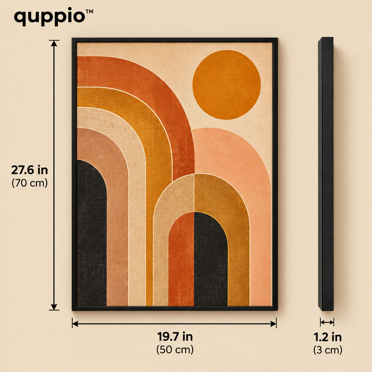 quppio Retro Arch Wall Art Dark Gallery Luxury