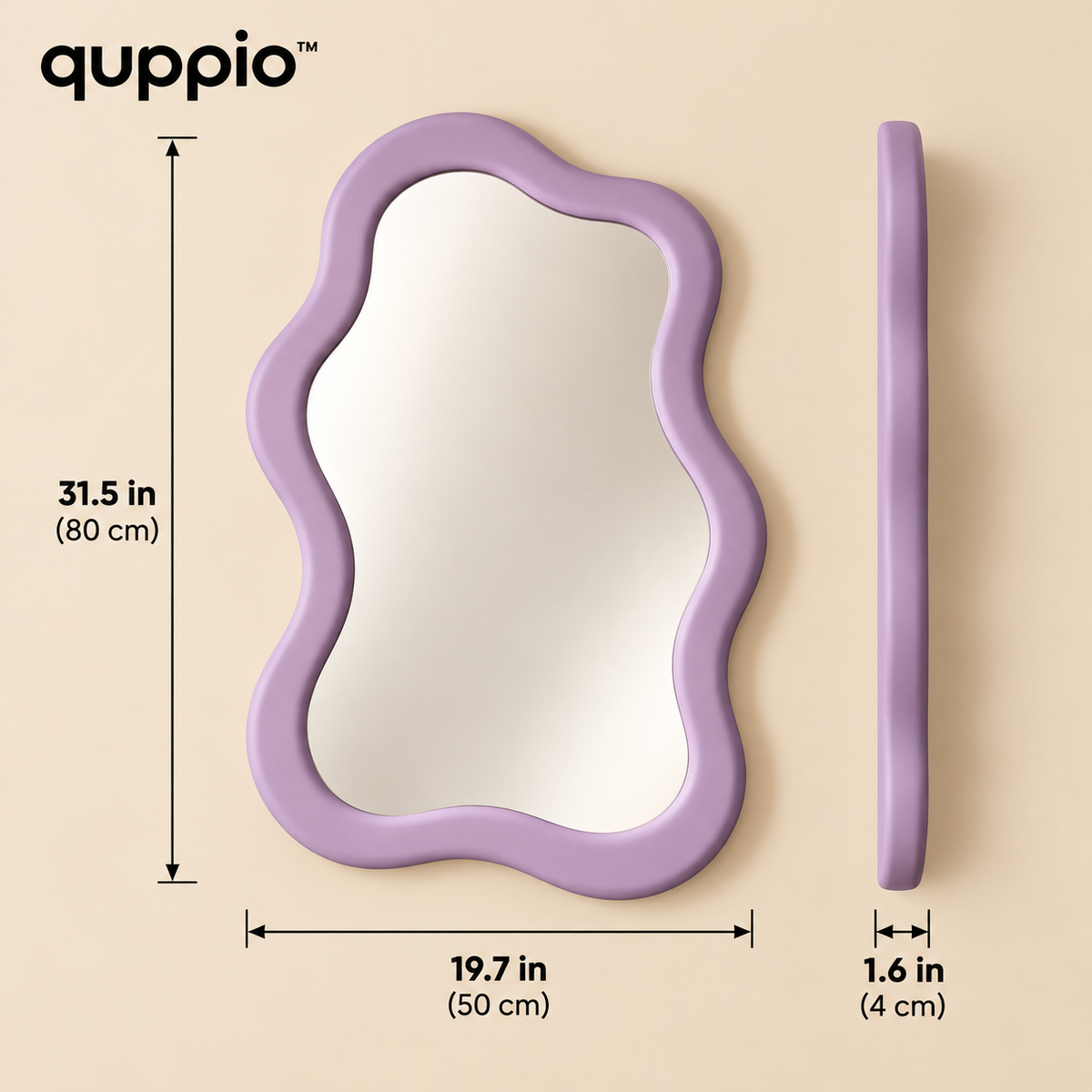 quppio Wavy Dream Mirror Dark Gallery Luxury