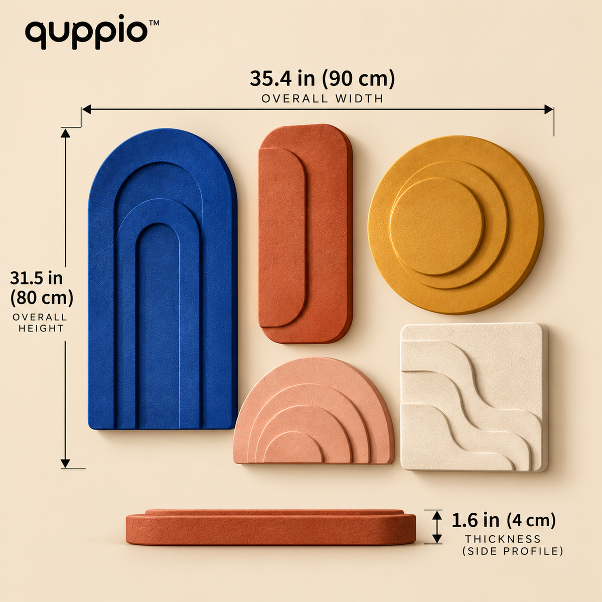 quppio Shape Shift Wall Blocks Dark Gallery Luxury