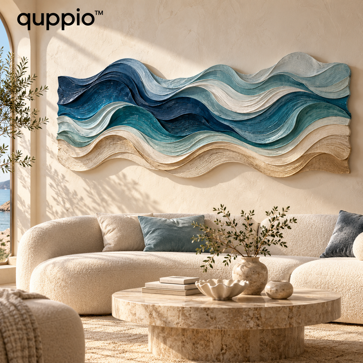 quppio Ocean Rhythm Wall Art Dark Gallery Luxury