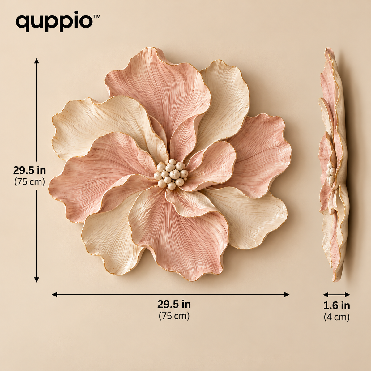 quppio Blooming Form Wall Decor Dark Gallery Luxury