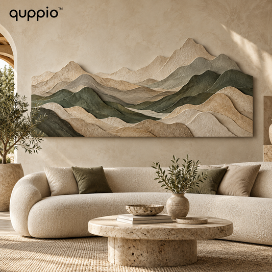 quppio Mountain Layers Wall Sculpture Dark Gallery Luxury