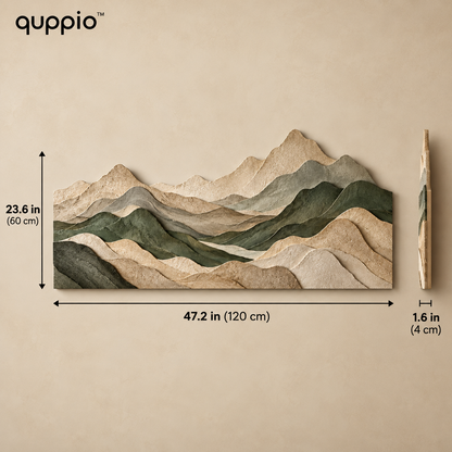 quppio Mountain Layers Wall Sculpture Dark Gallery Luxury