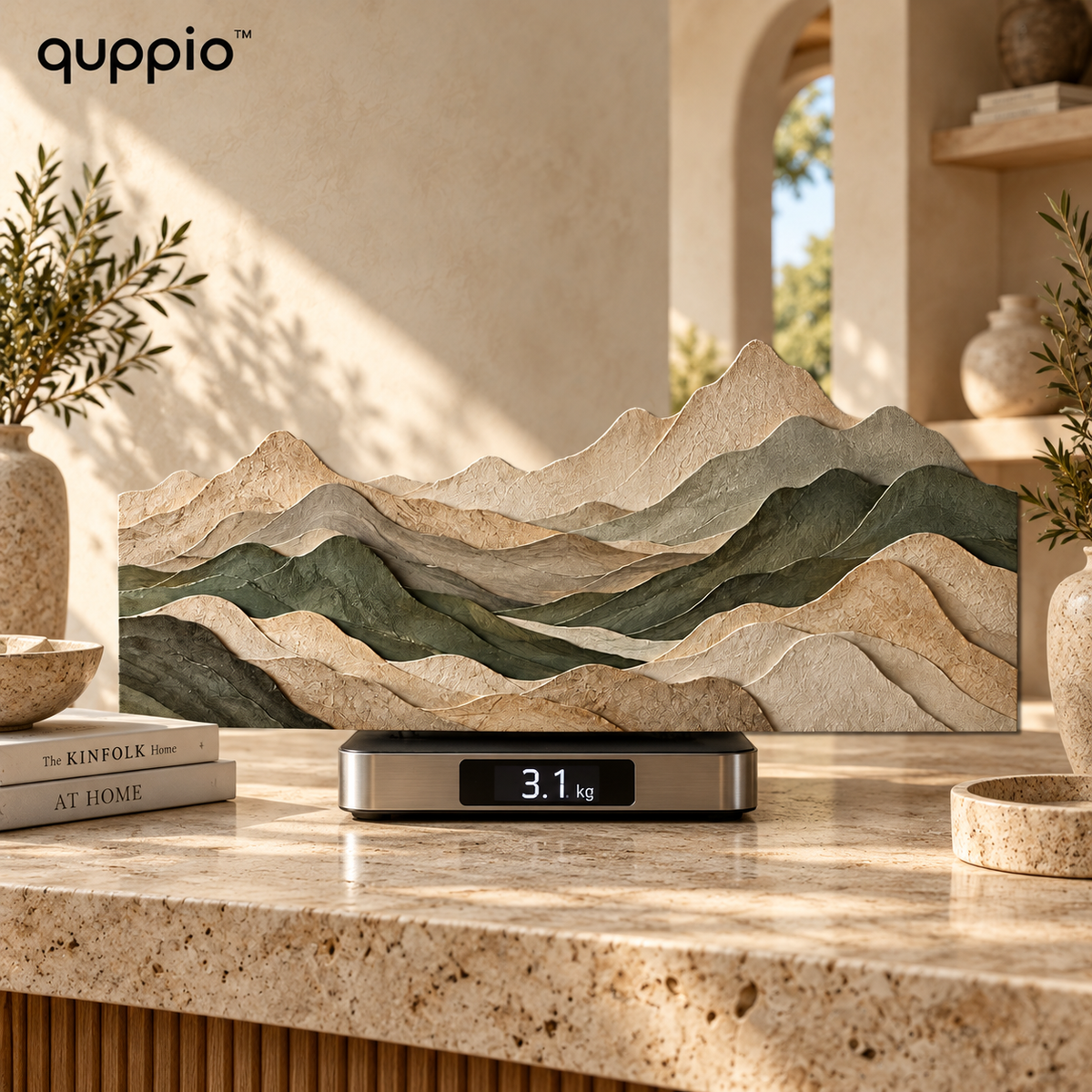 quppio Mountain Layers Wall Sculpture Dark Gallery Luxury