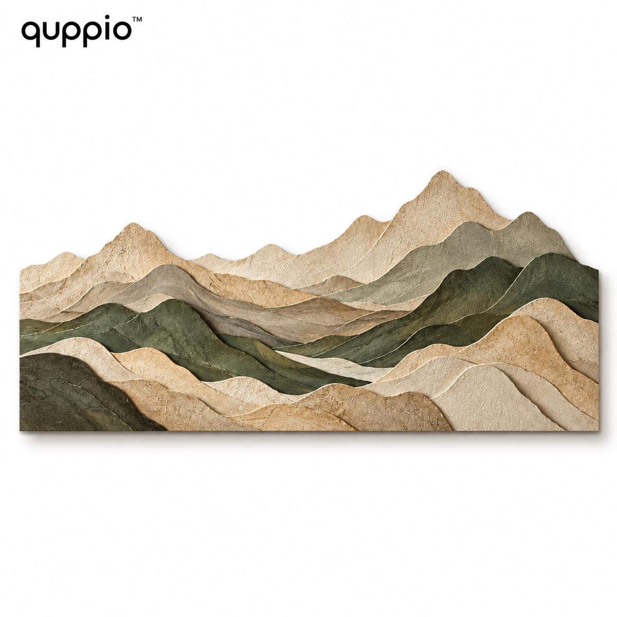 quppio Mountain Layers Wall Sculpture Dark Gallery Luxury
